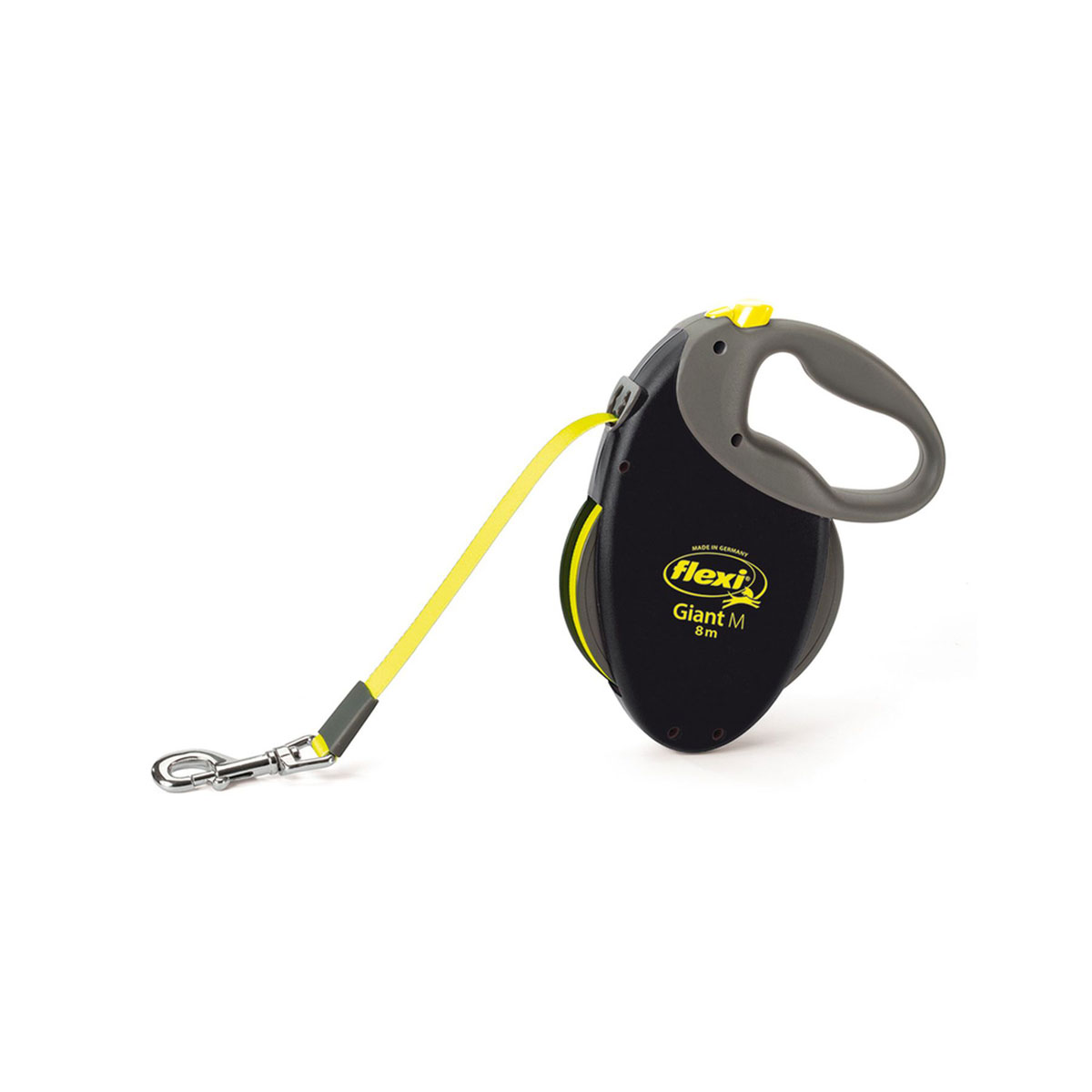 Flexi Gurt-Leine Giant sw/neongelb M 8m