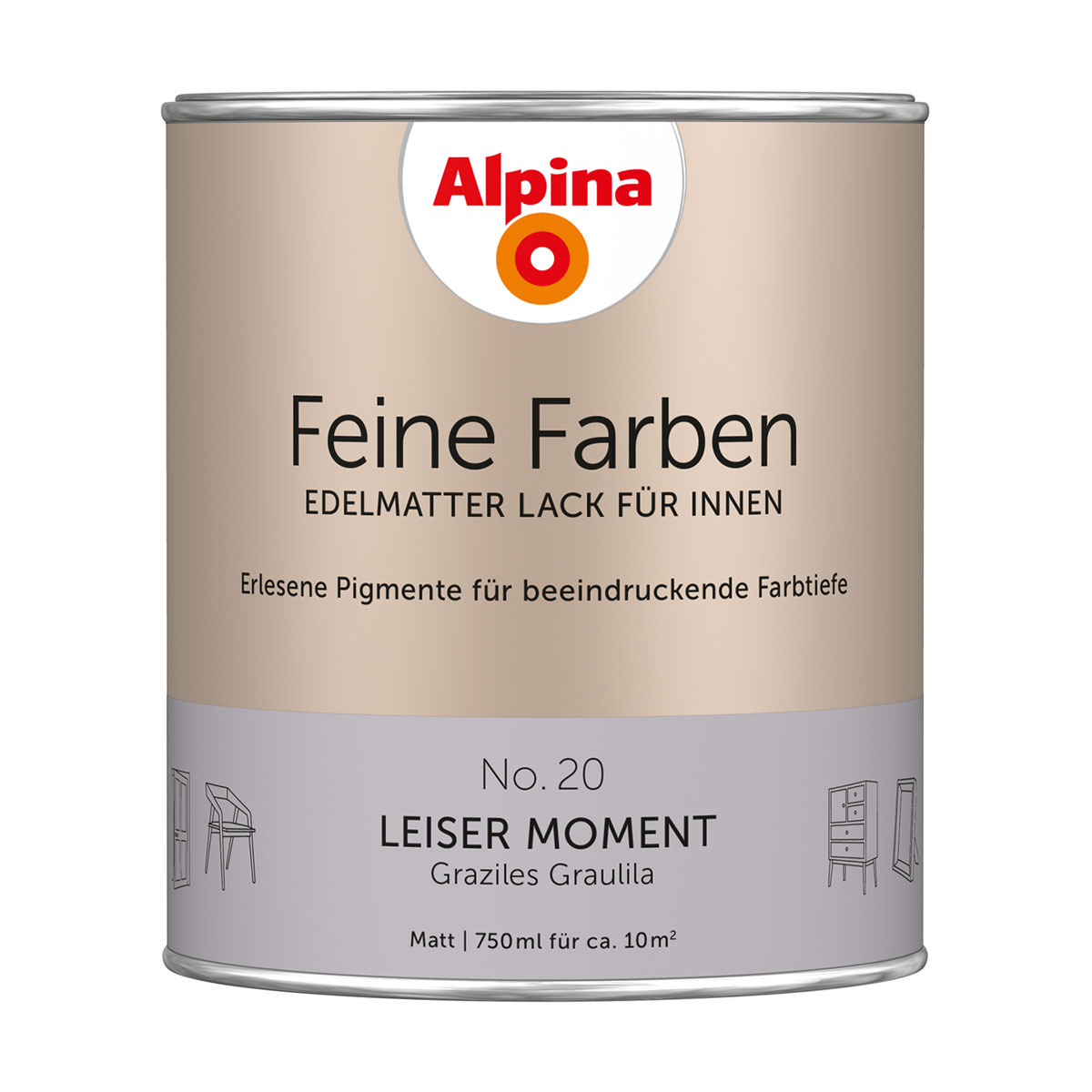 Alpina Buntlack Feine Farben Lack No 20 Leiser Moment edelmatt 750ml