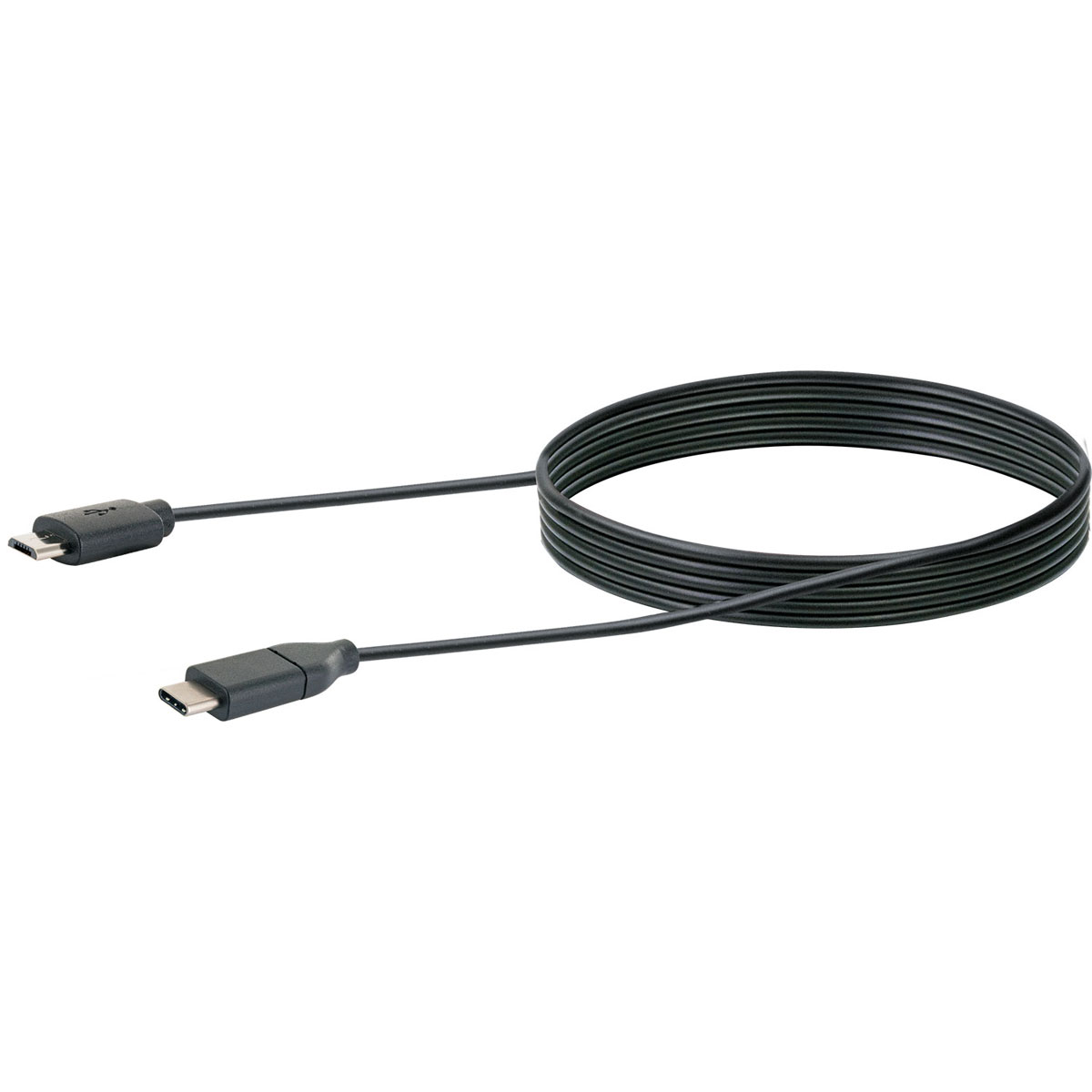 Schwaiger USB-3.1-Adapterkabel 3.1C-Stecker/2.0 Micro 1m schwarz Bild 2
