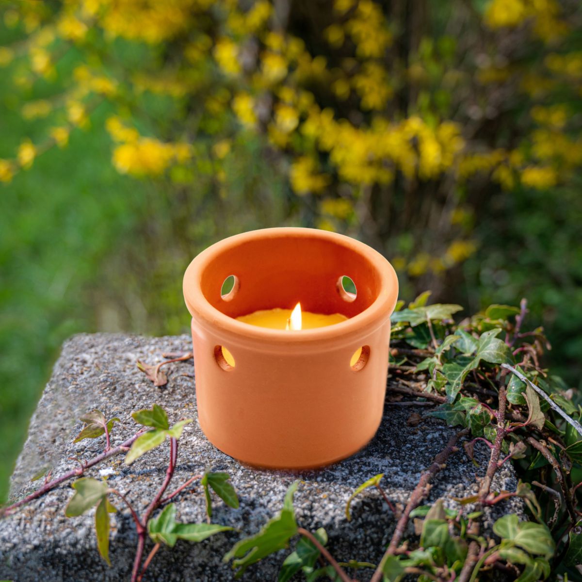 Flower Power Citronellakerze TERRA mit Loch 9,7 x 6 cm Bild 3