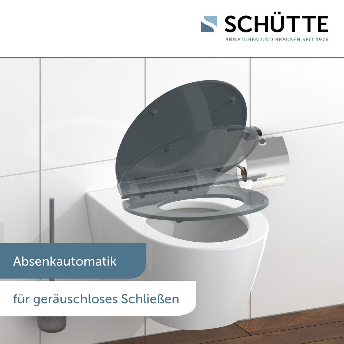 Schütte Duroplast WC-Sitz SLIM ANTHRAZIT mit Absenkautomatik und Schnellverschluss Bild 7
