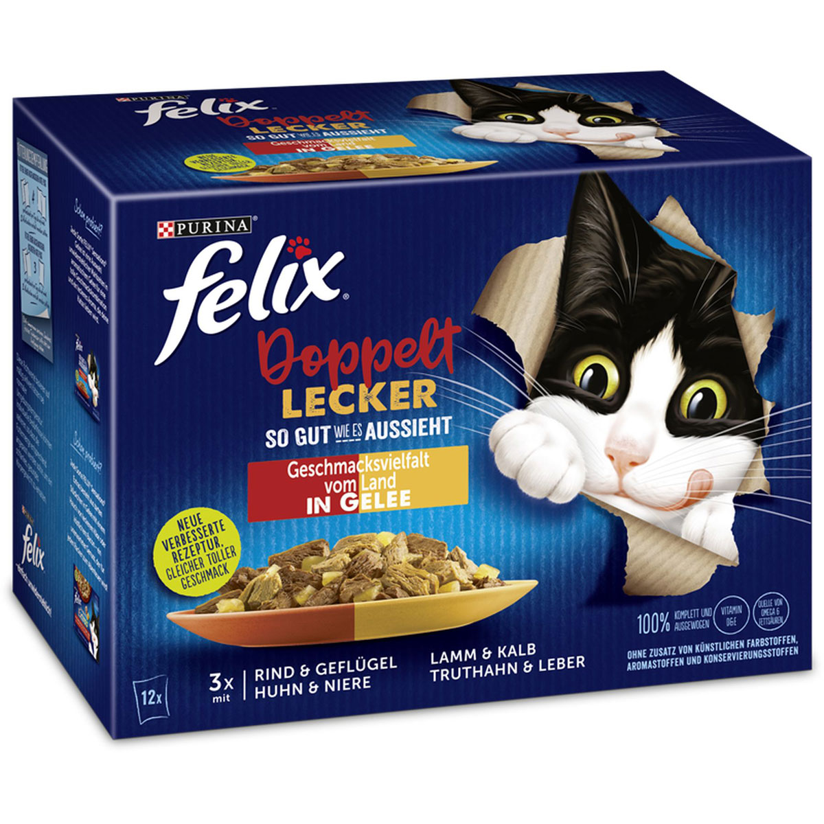 Felix So gut wie es aussieht Doppelt lecker vom Land 12 x 85g Portionsbeutel