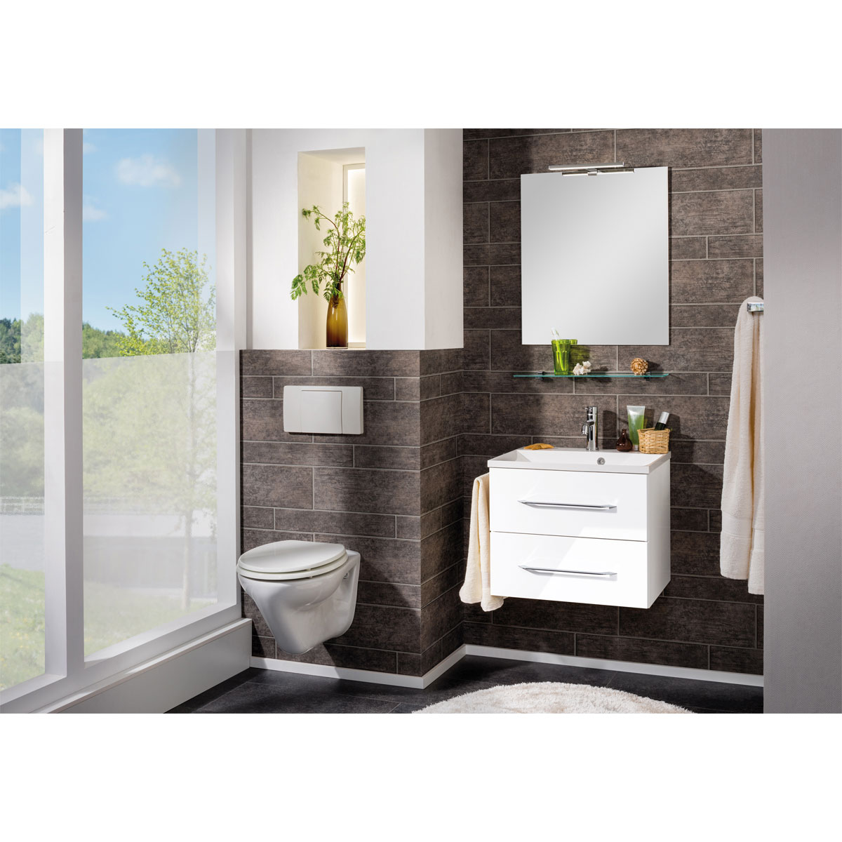 Fackelmann Waschtisch-Set B.clever 60 x 51 x 46 cm weiß Bild 4