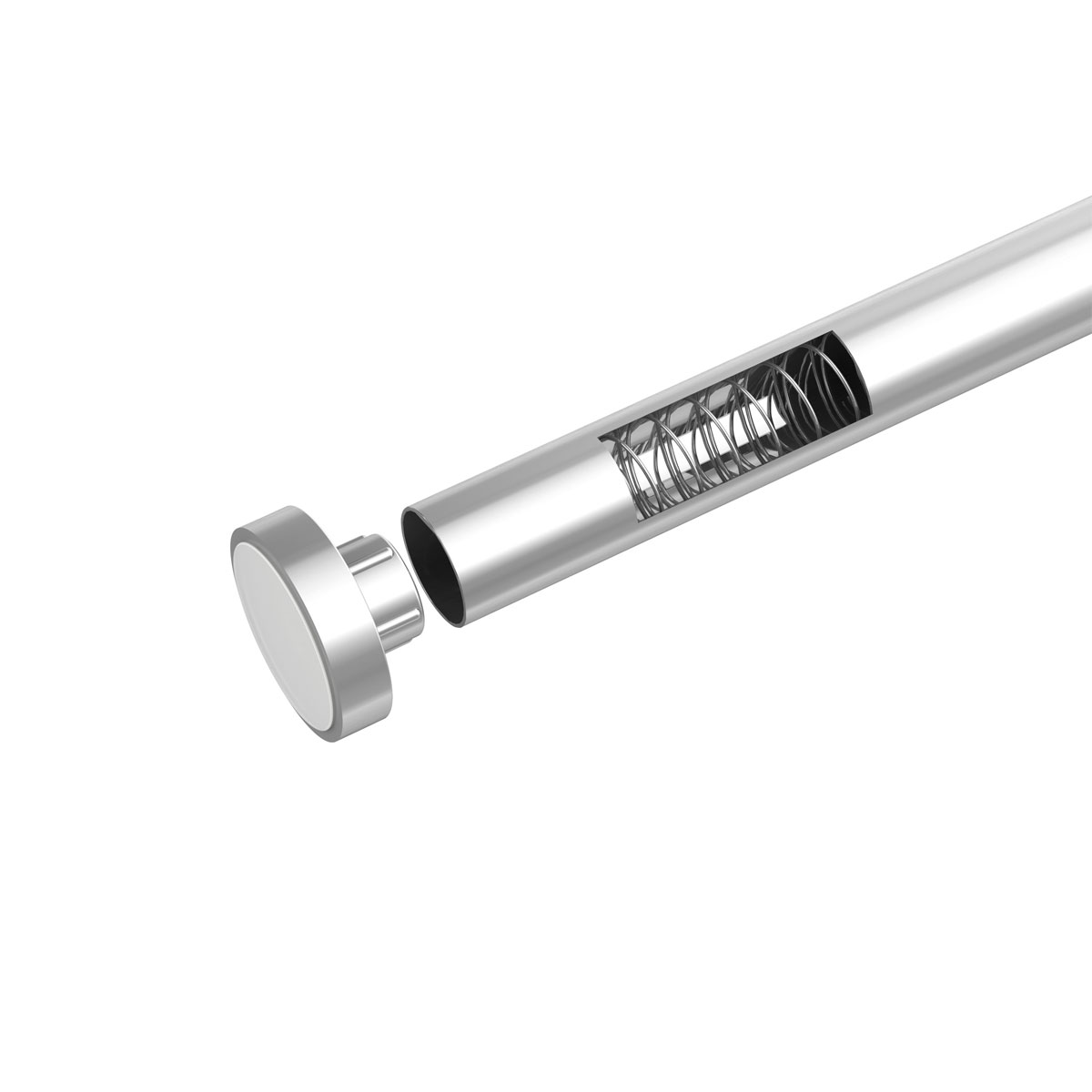 Wenko  Teleskop-Duschstange Luz 70 - 115 cm Chrom Ausziehbare Duschvorhangstange aus rostfreiem Edelstahl Bild 7