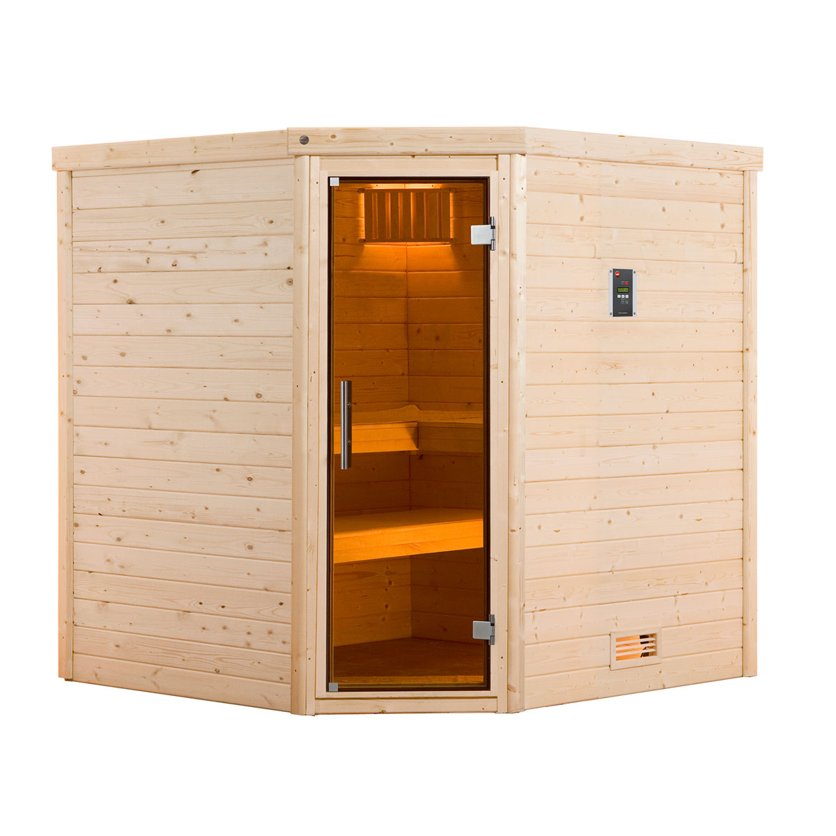 Weka Massivholzsauna „Turku 1“, GT, Sparset, 7,5 kW BioS