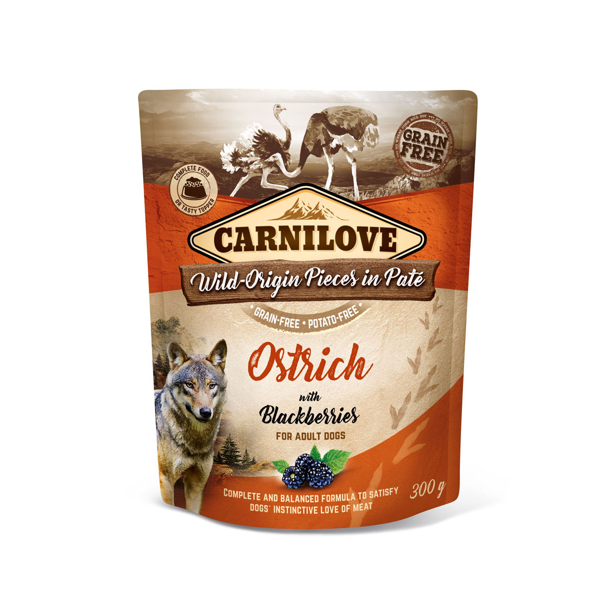 CARNILOVE Paté Strauß und Brombeeren 300 g