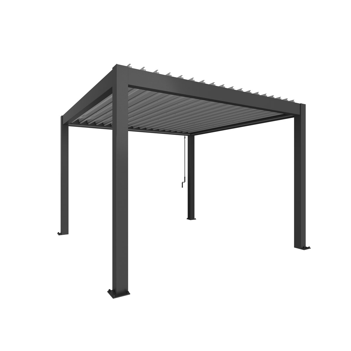 Biohort Pergola Gr. 3,5 x 3,5 dunkelgrau/silber-metallic