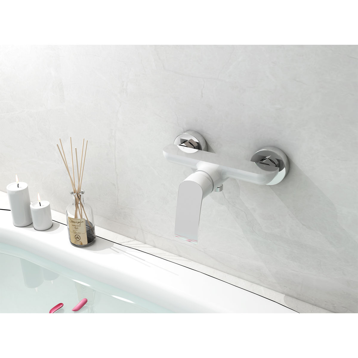 Valblue Duscharmatur Nantes chrom/ weiß Bild 2