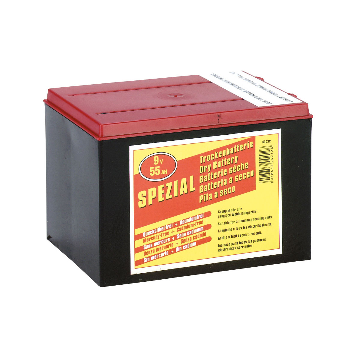 Weidezaunbatterie TopLine Plus Energy 11,5 x 11 x 16,5 cm schwarz-grün 55 Ah