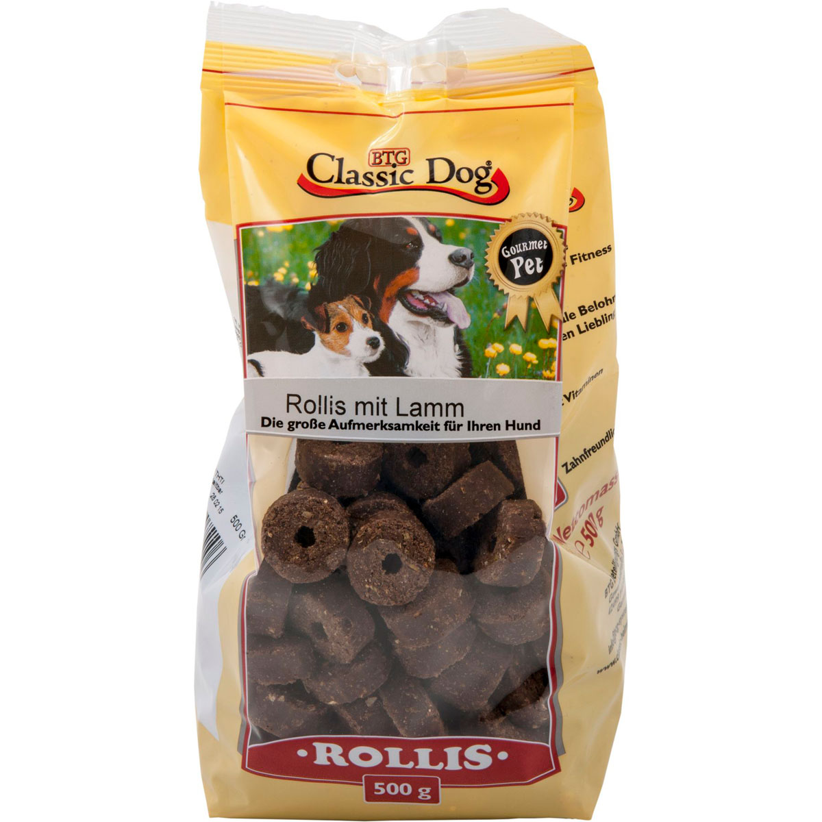 Classic Dog  Snack Rollis mit Lamm 500g