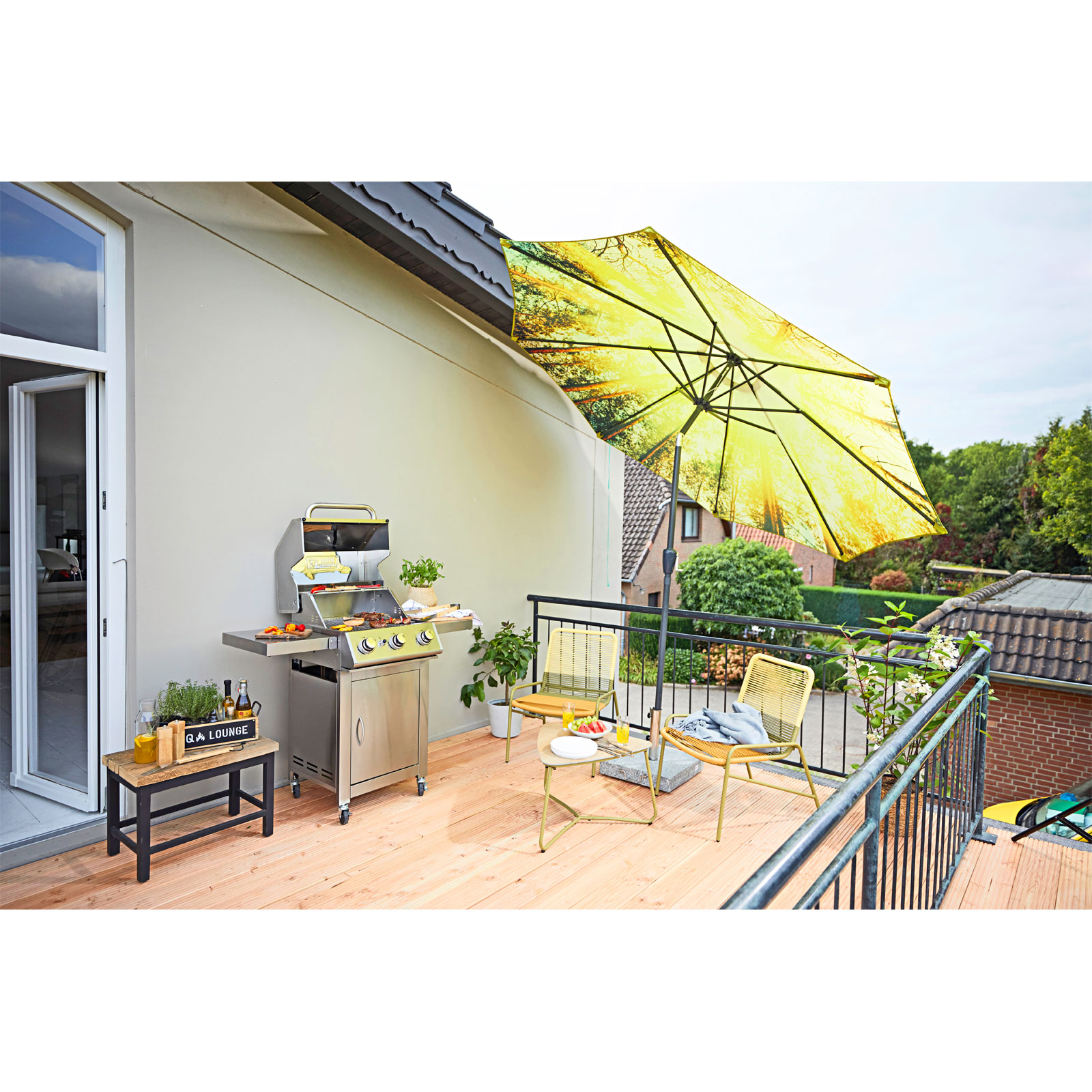 Haveson Gartenschirm Forest anthrazit Bild 5