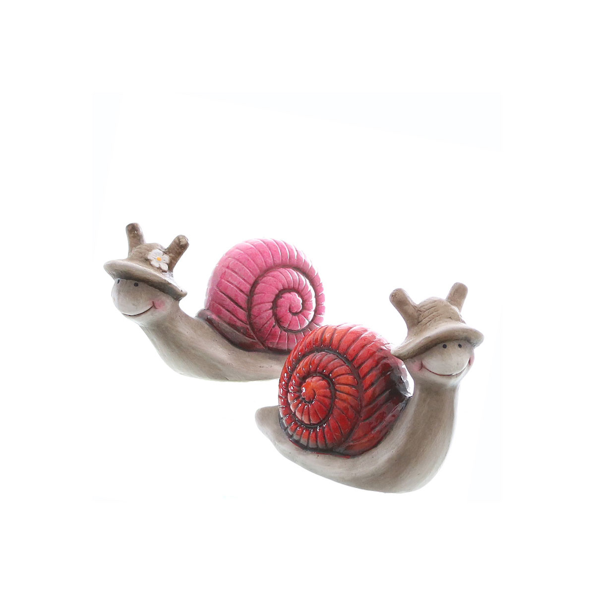 Schnecke 18 x 7,5 x 13 cm rot/pink 2 Designs