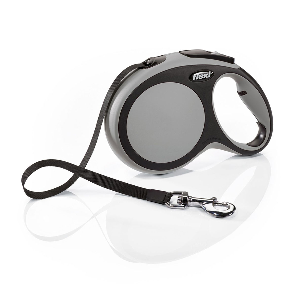 Flexi  Gurt-Leine New Comfort grau L 8m