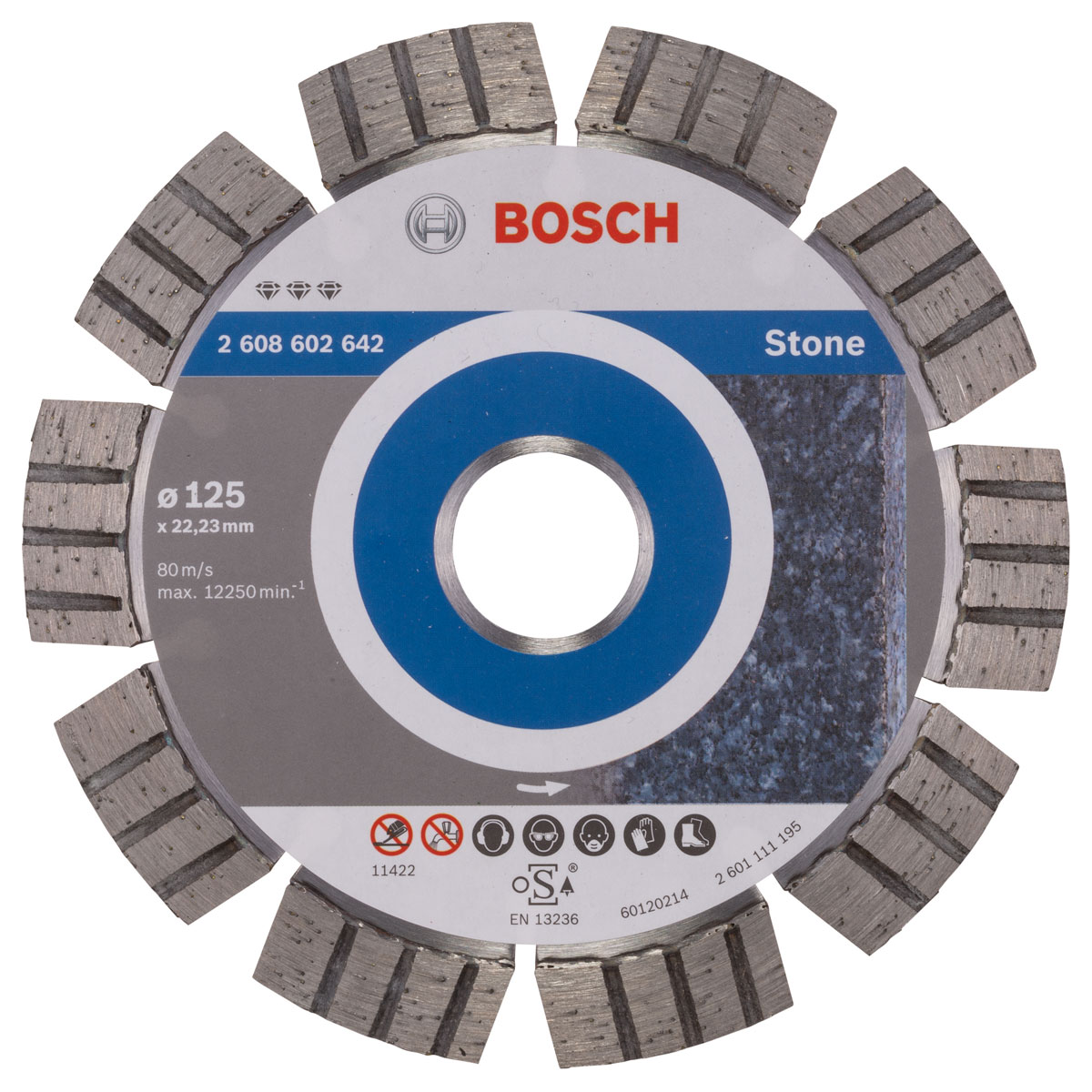 Bosch Professional Diamanttrennscheibe Best for Stone 125 x 22,23 x 2,2 x 12 mm