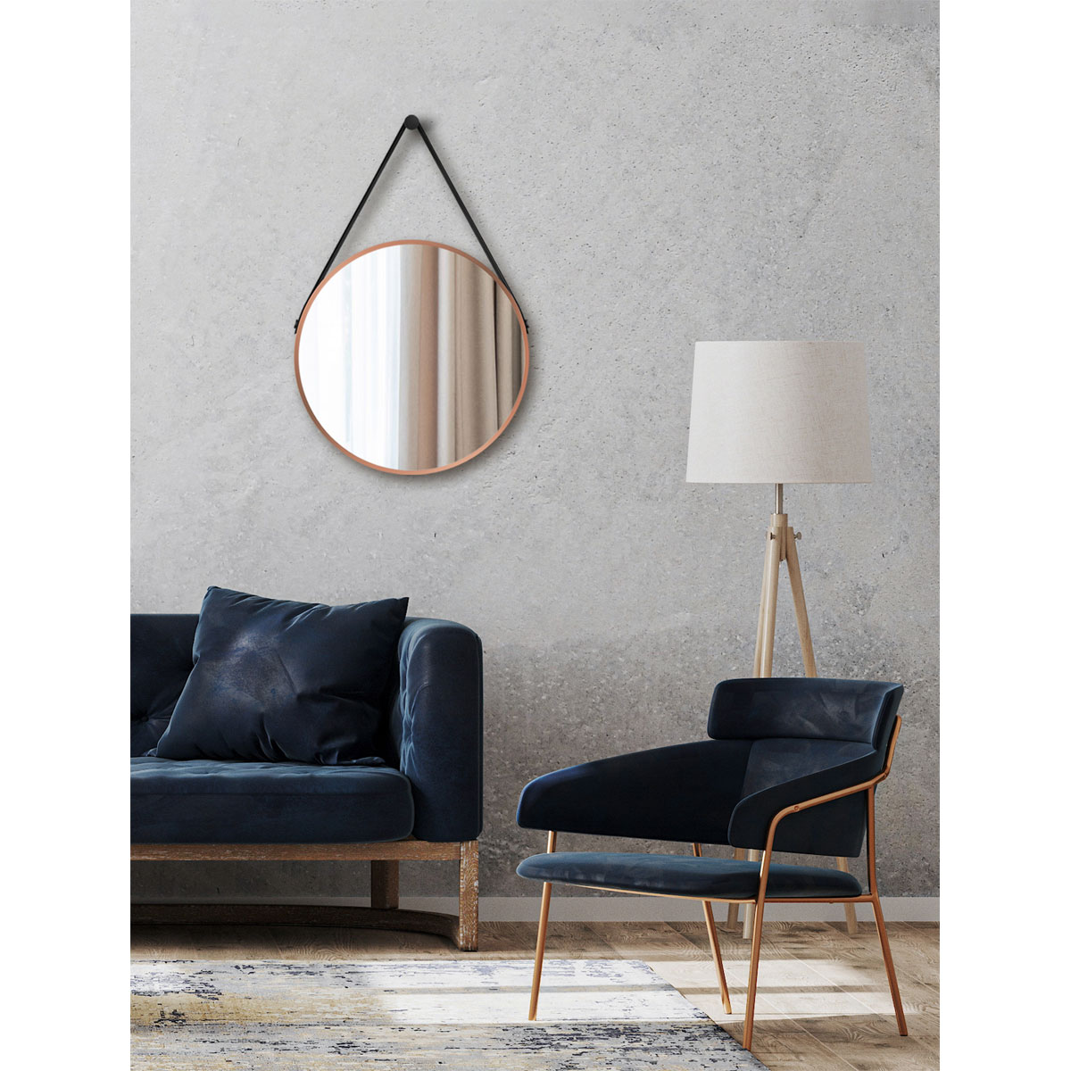 DSK  Design Spiegel Silver Coiffeur Copper Dm 50 cm Bild 4