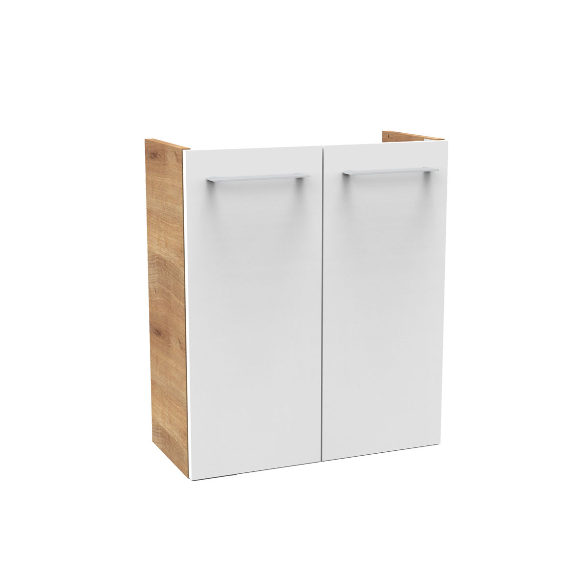 Fackelmann Gäste-WC Waschtischunterschrank SBC 520 x 600 x 243 mm AstEiche/Weiß