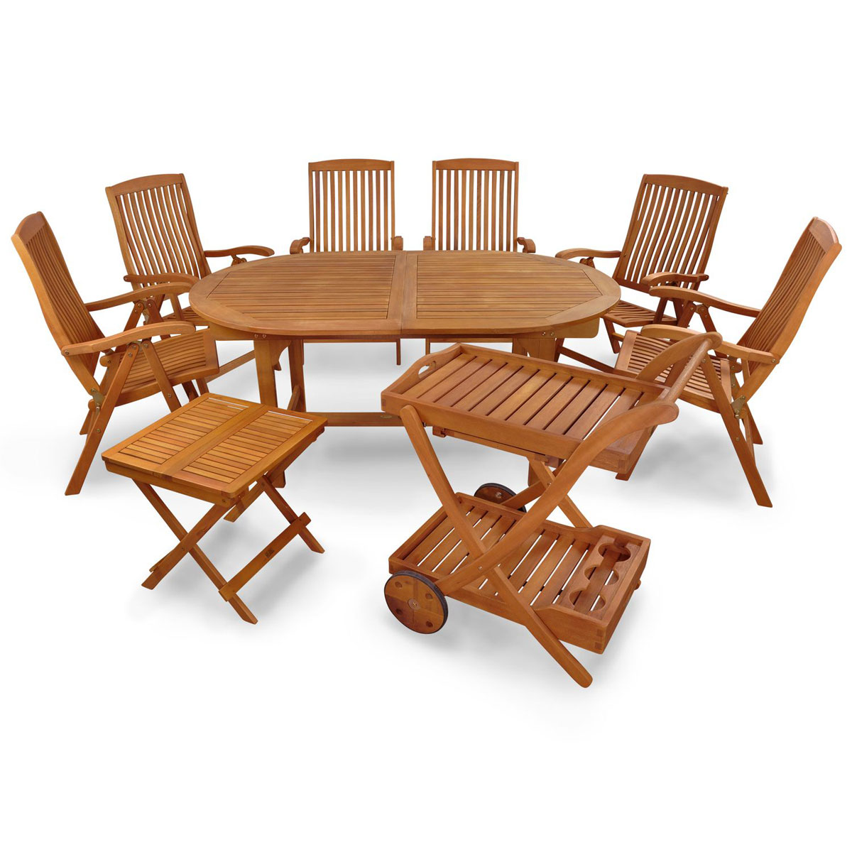 Indoba Gartenmöbel Set Sun Flair 9teilig 1 Tisch 6 Stühle 1