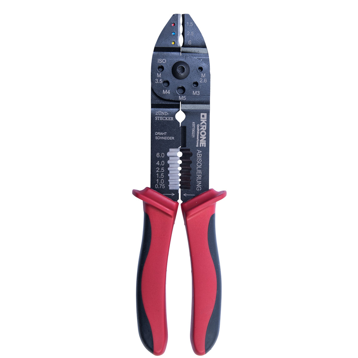 Krone Kabelschuh- und Abisolierzange 21 cm Krone Kabelschuh- und Abisolierzange 21 cm