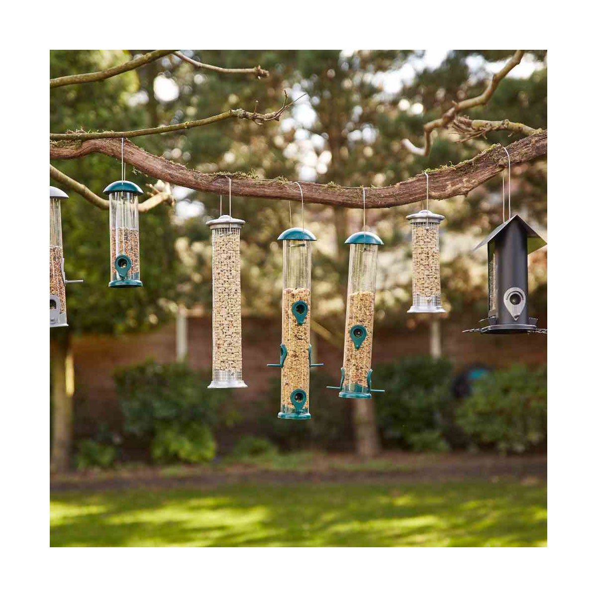 Siena Garden Vogelfuttersäule Aluminium Line für Nüsse 24 cm Bild 2