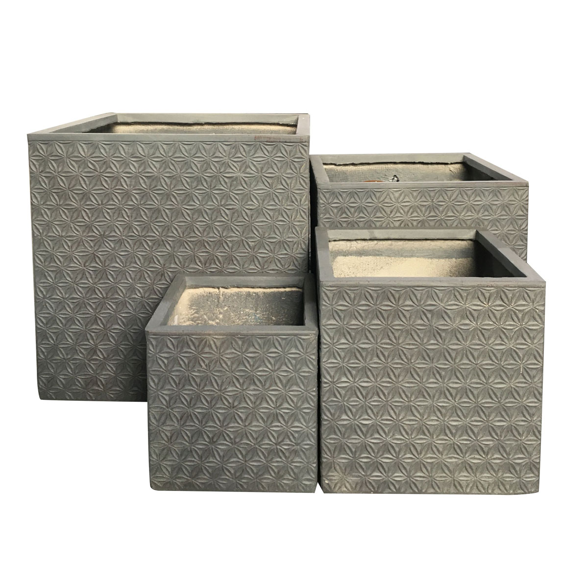 Haveson Pflanzwürfel Granite Stars 25 x 25 cm gewaschenes weiß