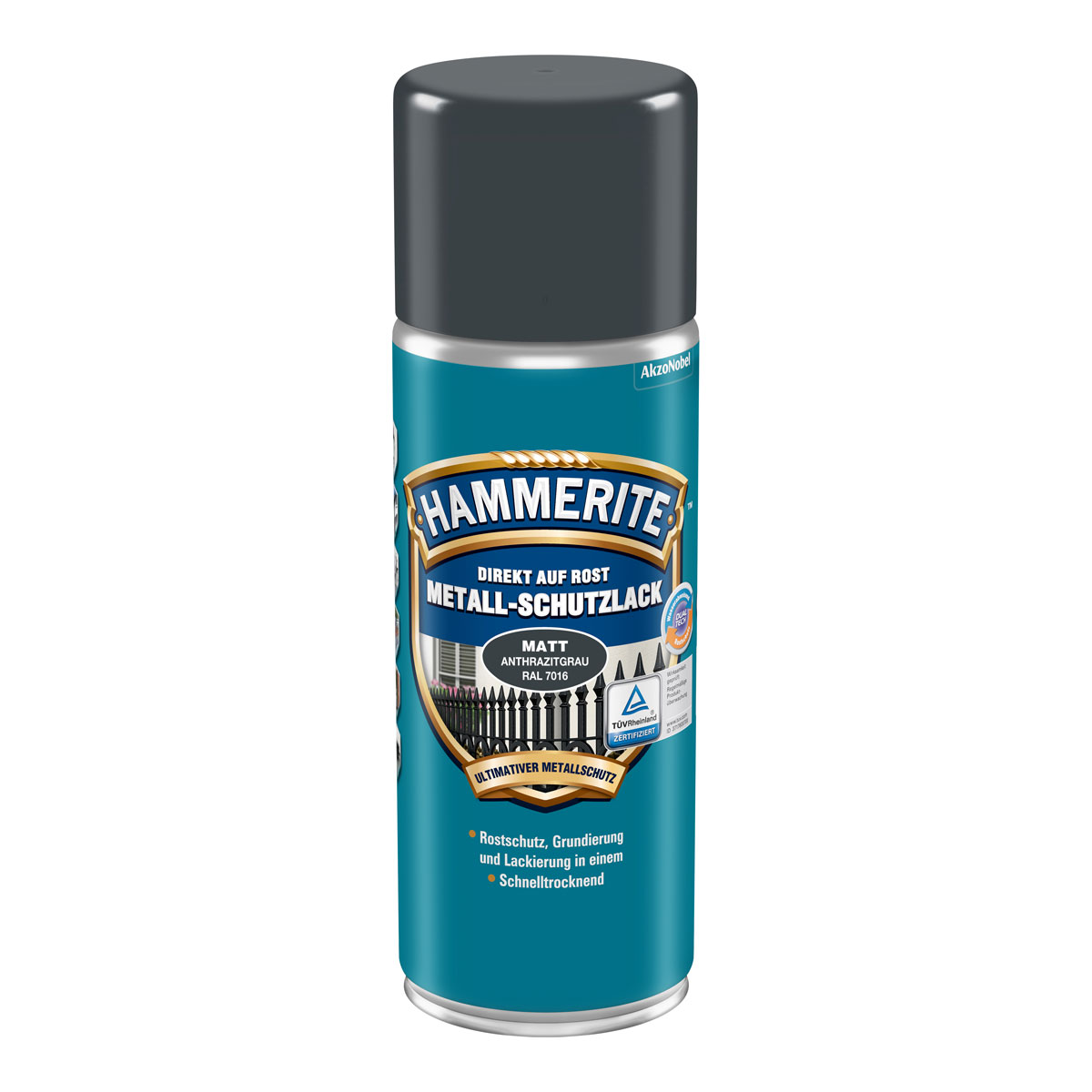 Hammerite Metall-Schutzlack matt anthrazitgrau 400 ml