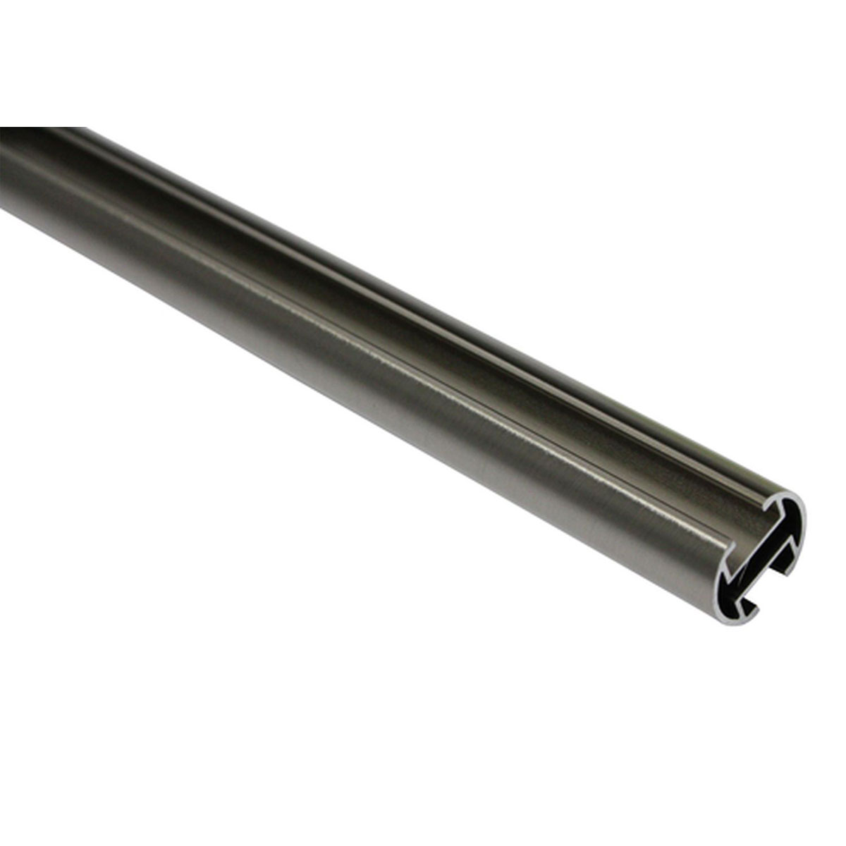 Gardinia Gardinenstange mit Innenlauf II Durchmesser 16 mm Edelstahl-optik 200
