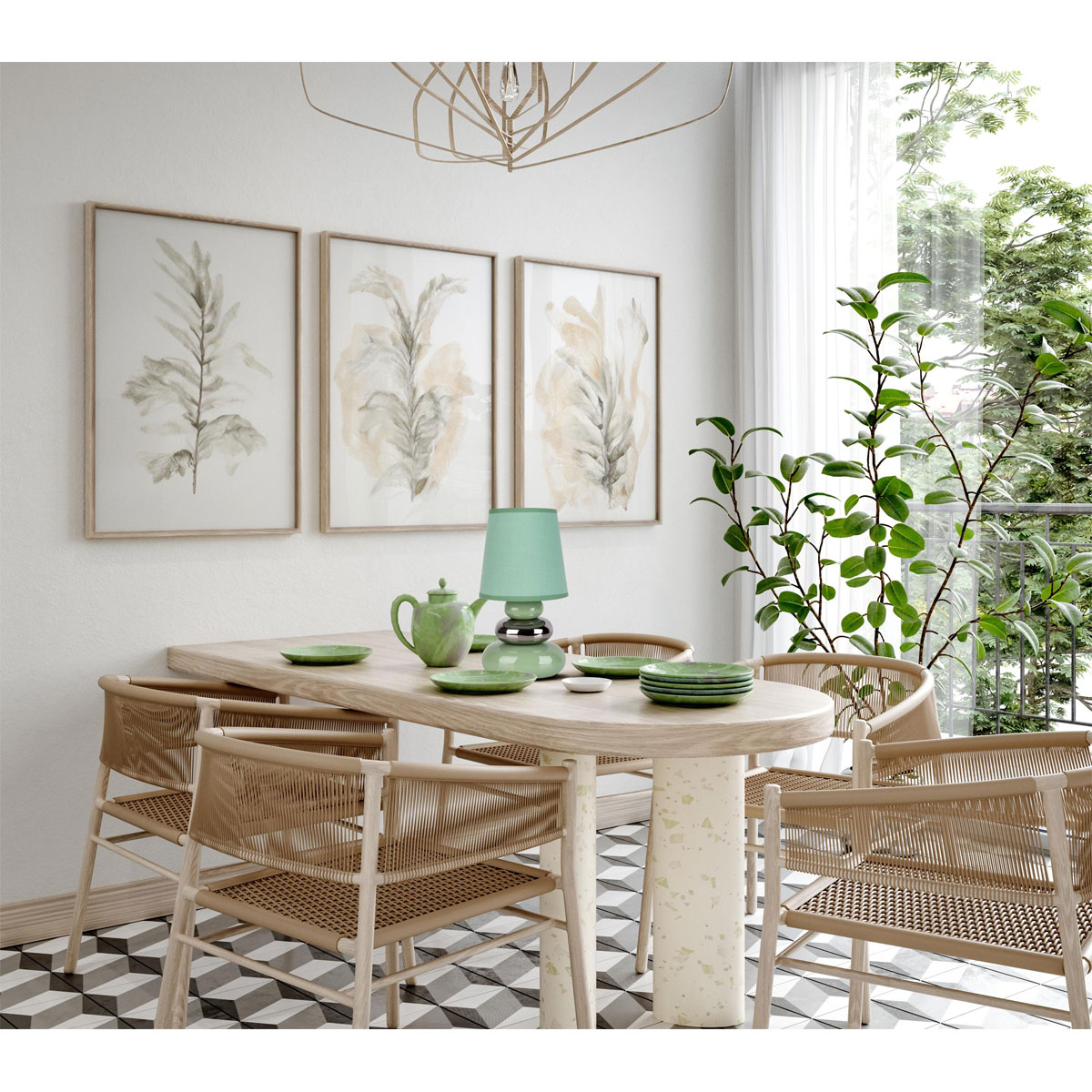 näve  Tischleuchte Stoney mint Keramik Bild 9