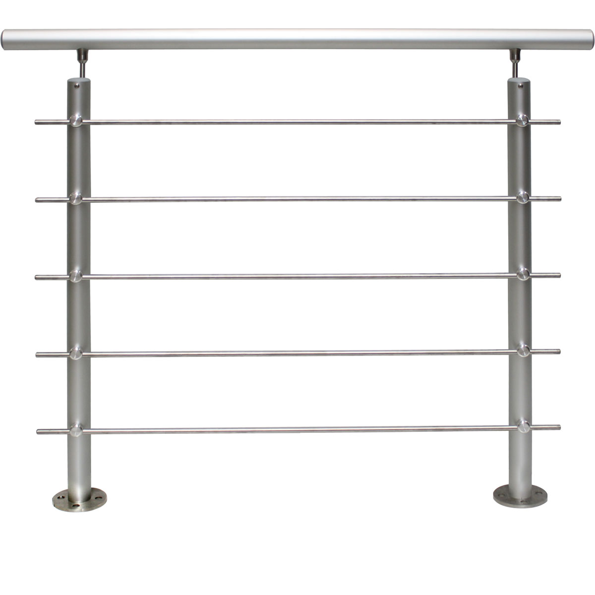 Aluminium Geländerset Bodenmontage AB6