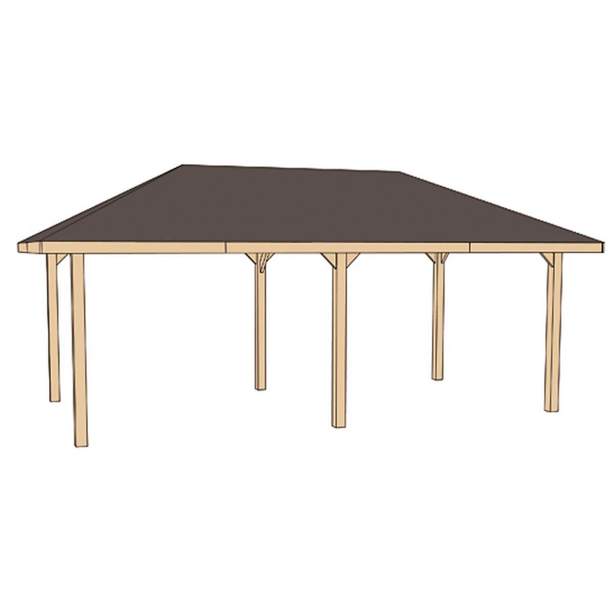 Weka Gartenoase 651 D 778 x 357 x 209 cm Dachschindeln Bild 3