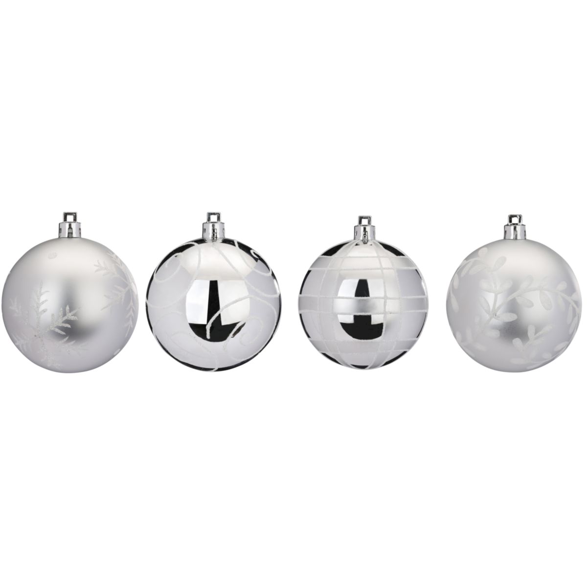 Kugelset 8cm Winter Silver