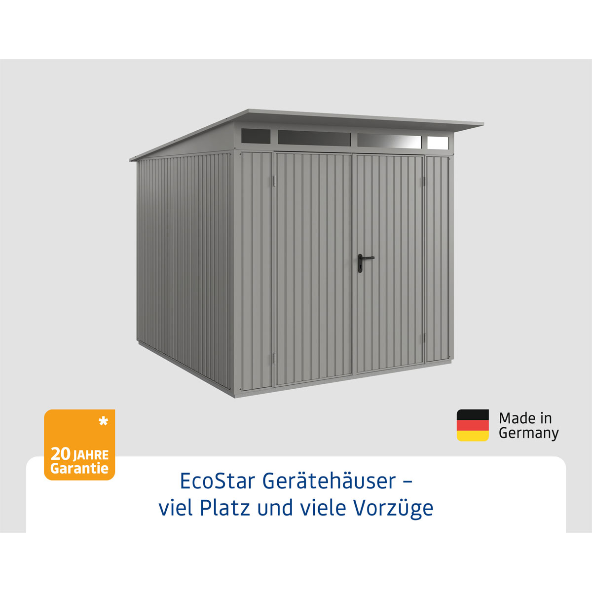 EcoStar  Gerätehaus Trend-PTyp 2RAL9007 2 flg Bild 2