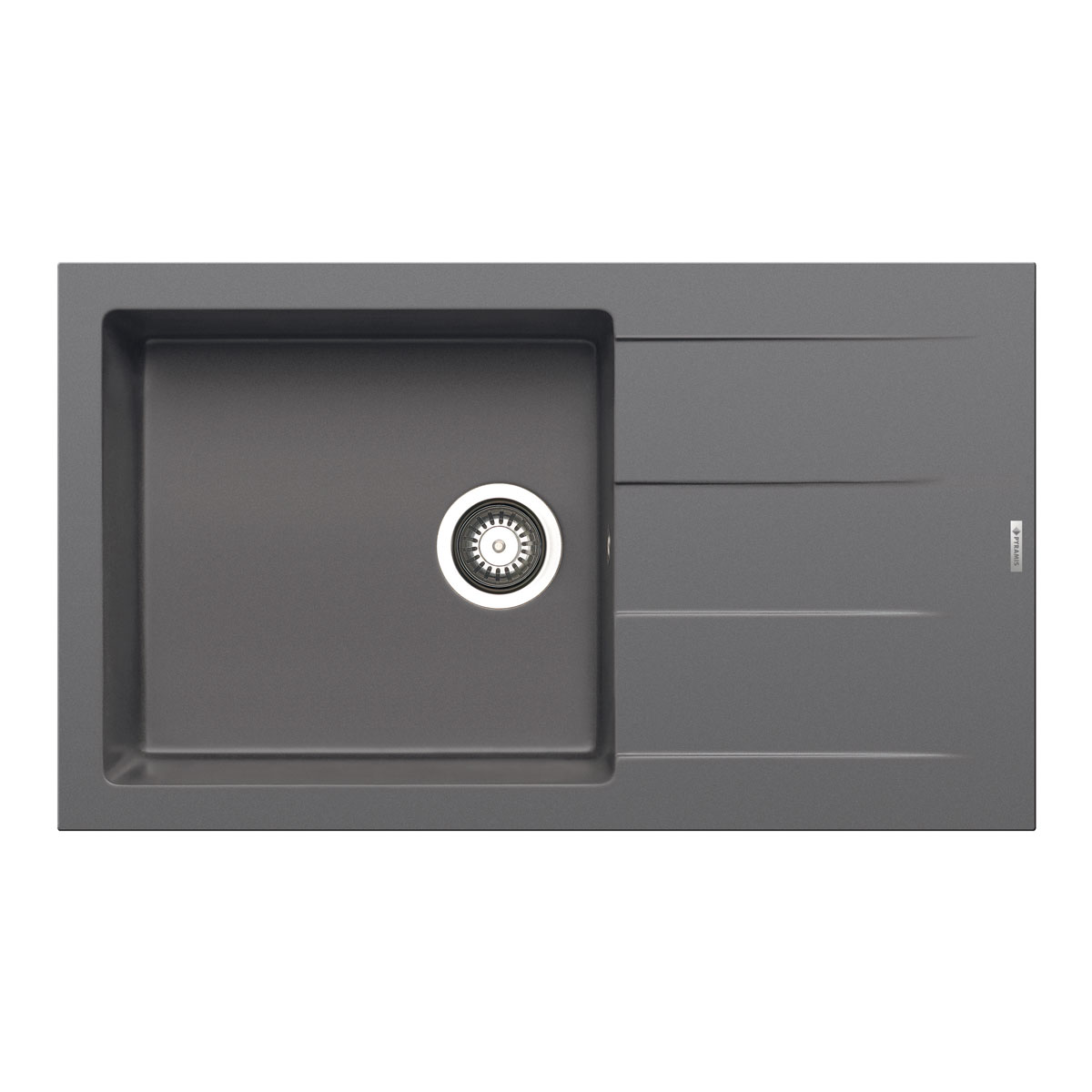 Pyramis  Einbauspuele ATHLOS PLUS 86 x 50 cm 1B 1D Iron grey