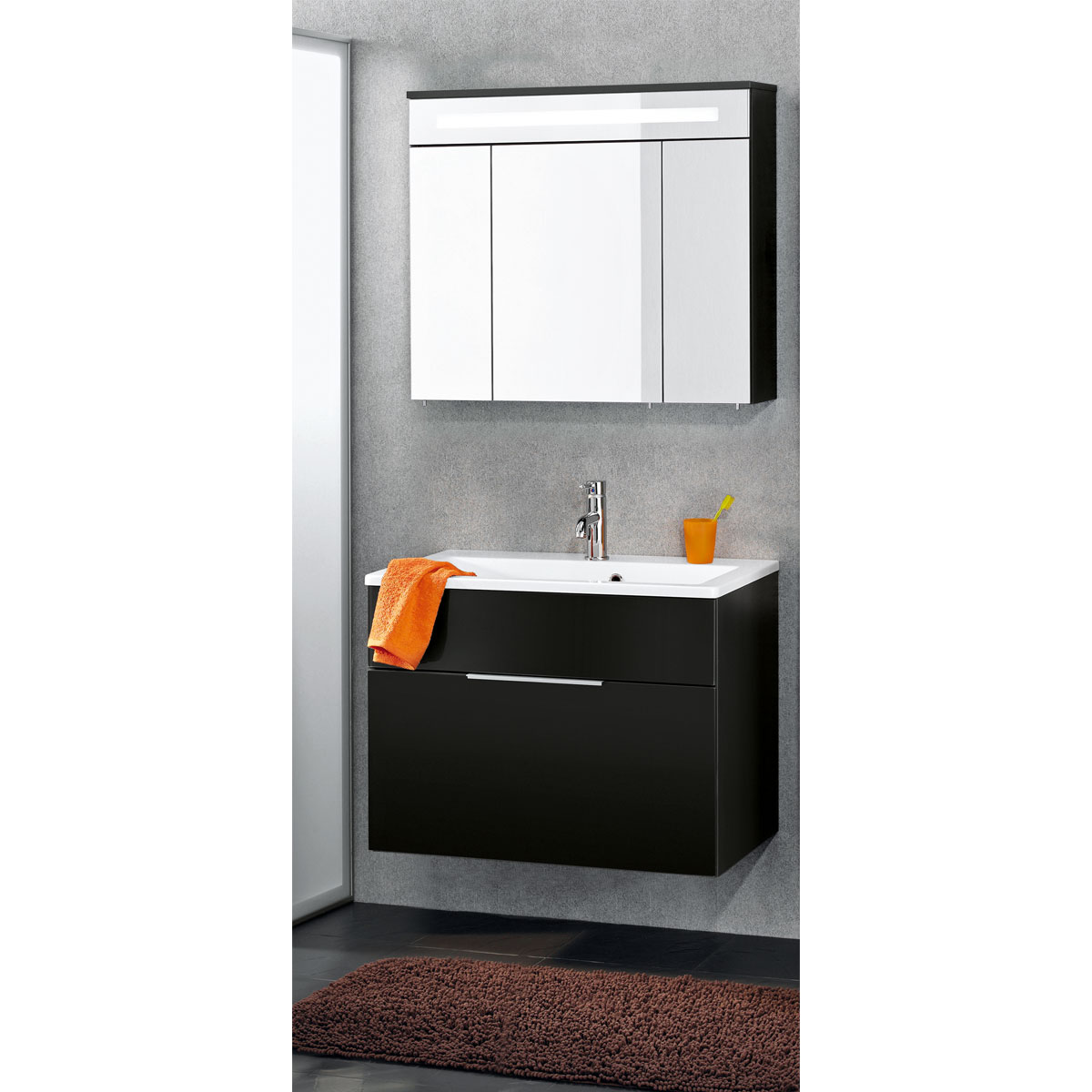 Fackelmann Gussbecken Kara weiß 80 x 50 cm