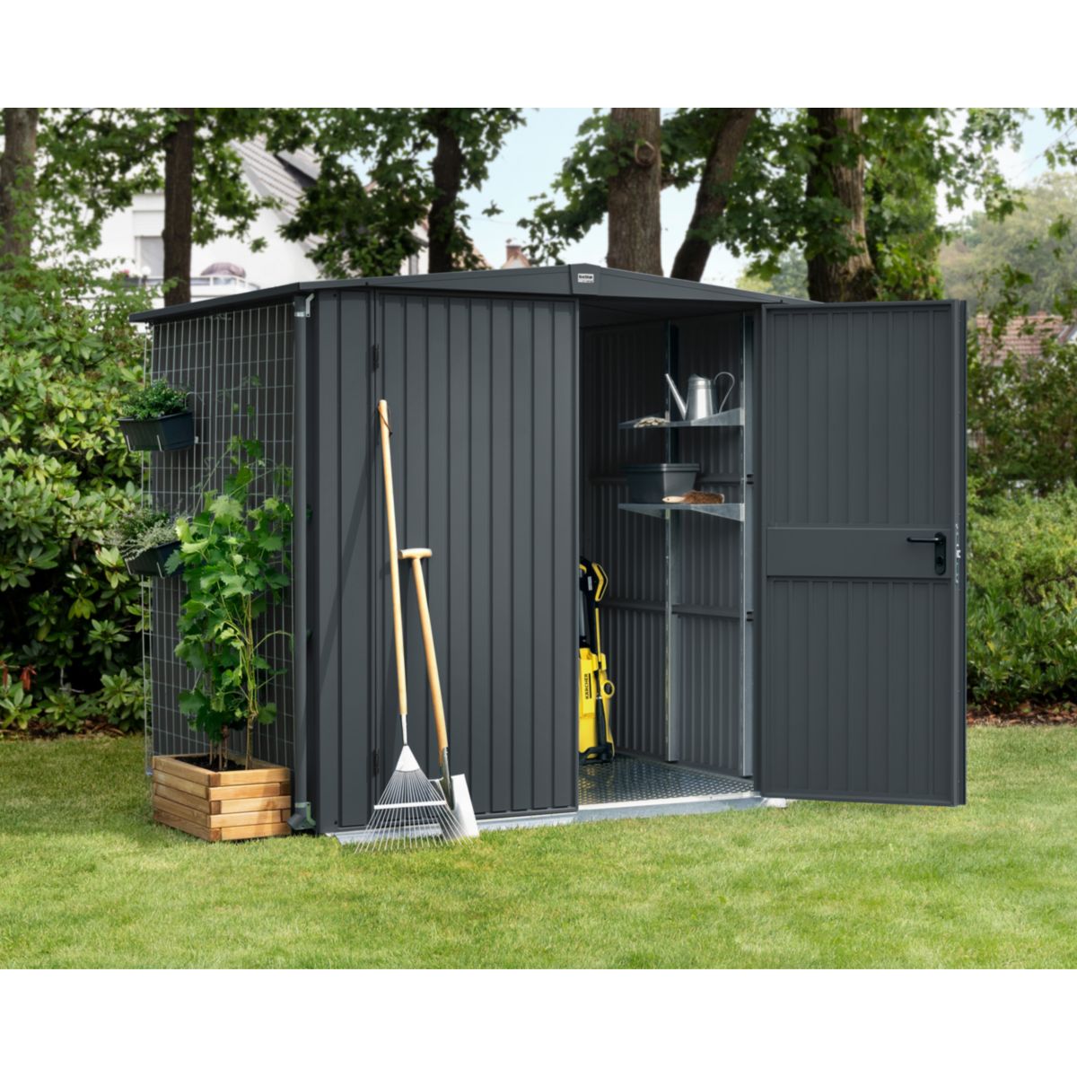 EcoStar  Gerätehaus Trend-STyp 2RAL7016 2 flg Bild 2