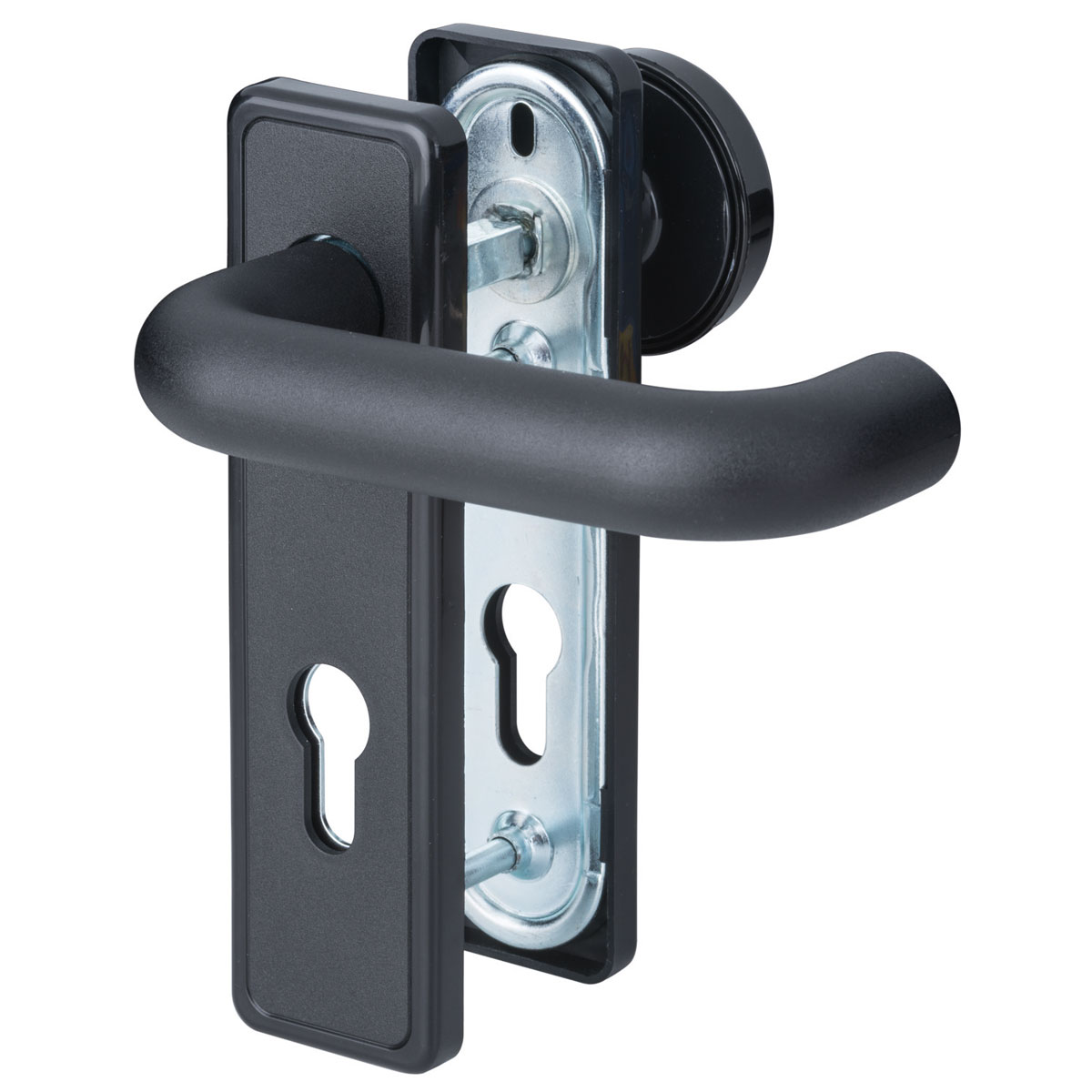 Alpertec Feuerschutzgarnitur Nylon Knopf/Drücker schwarz