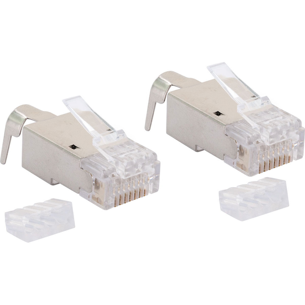 Schwaiger Netzwerkstecker CAT 6a/CAT 7 silber/grau 18 Stück