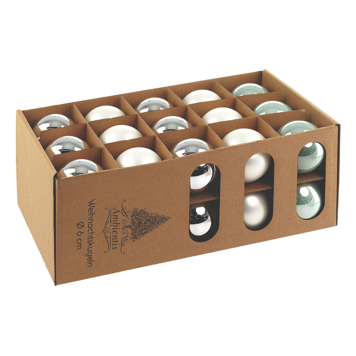 Ambientis Glaskugeln 6 cm salbei Mix Bild 2