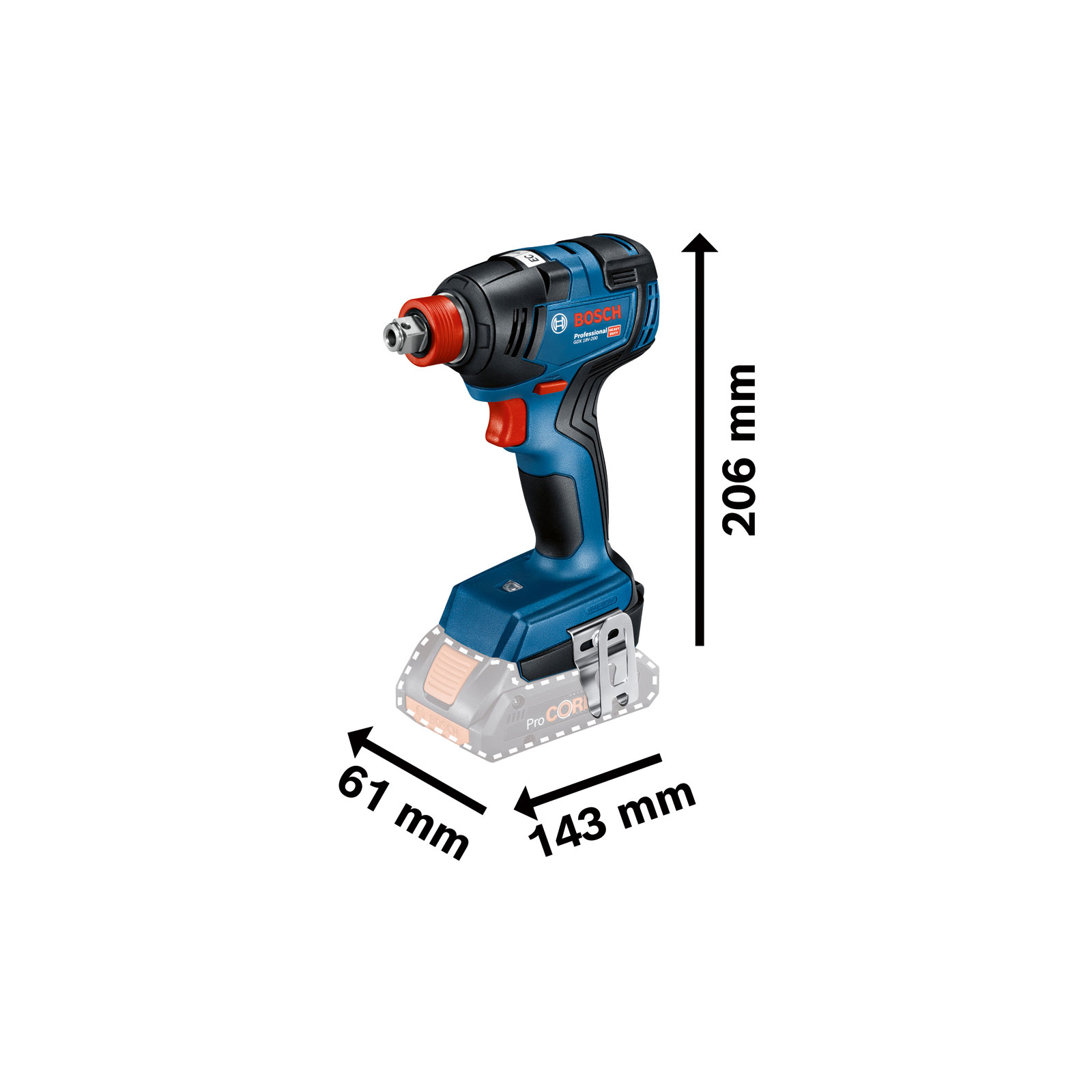 Bosch Professional  Akku-Drehschlagschrauber GDX 18V-200 Bild 3