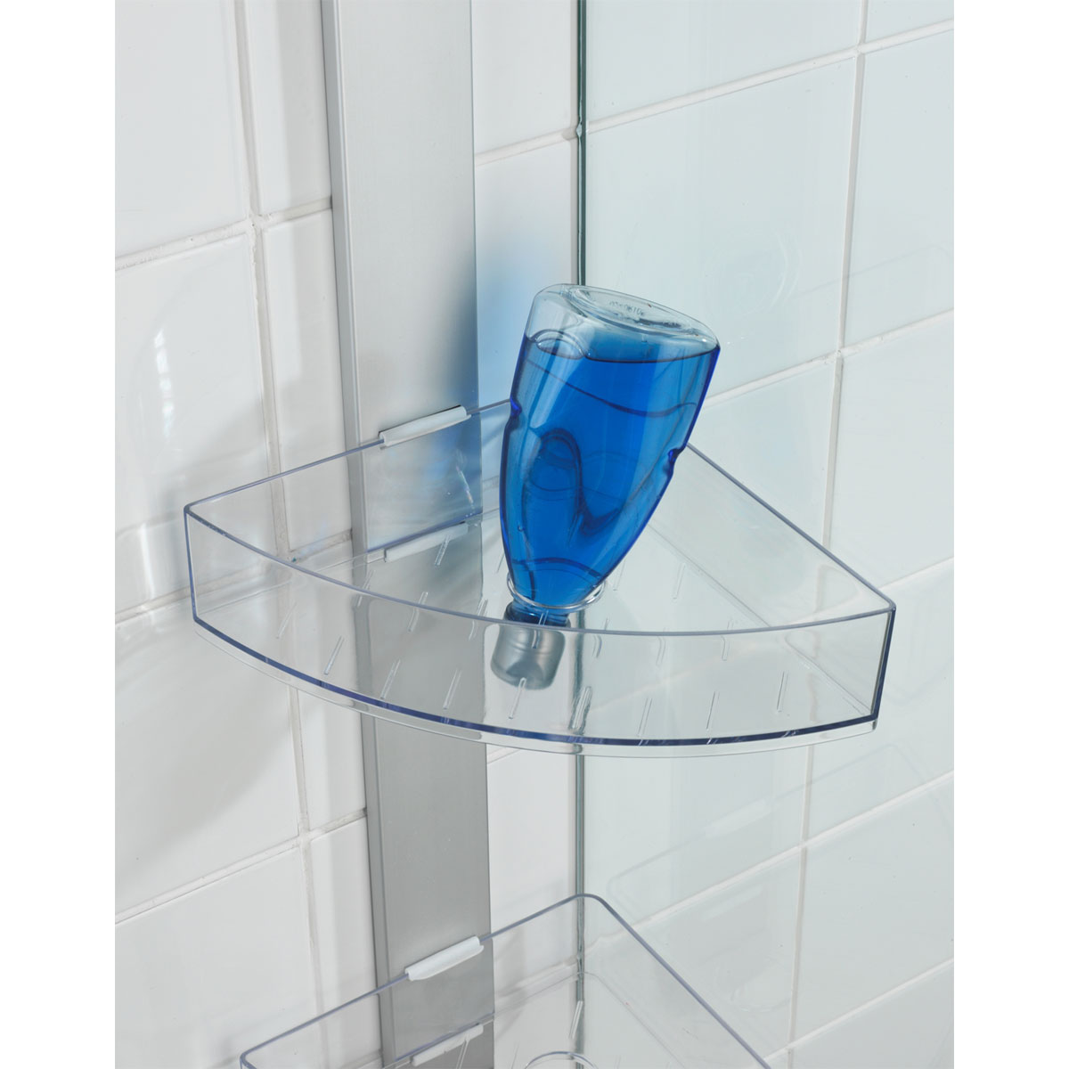 Wenko  Eck-Duschcaddy Premium mit 2 Ablagen und Edelstahl-Haken Bild 4