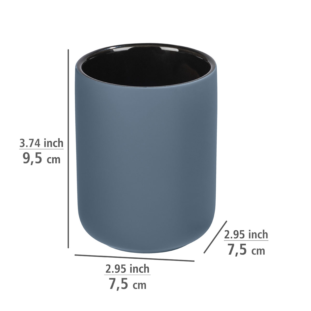 Wenko Zahnputzbecher Avellino blau Bild 3