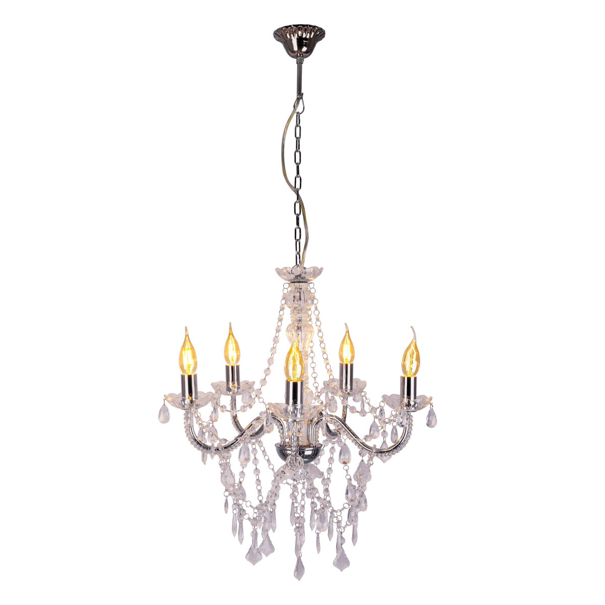 näve  Kronleuchter Cecilia silber 5er Bild 4