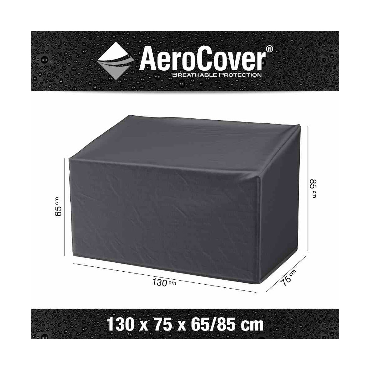 AeroCover Schutzhülle für Lounge-Bänke 130 x 75 x 65/85 cm anthrazit
