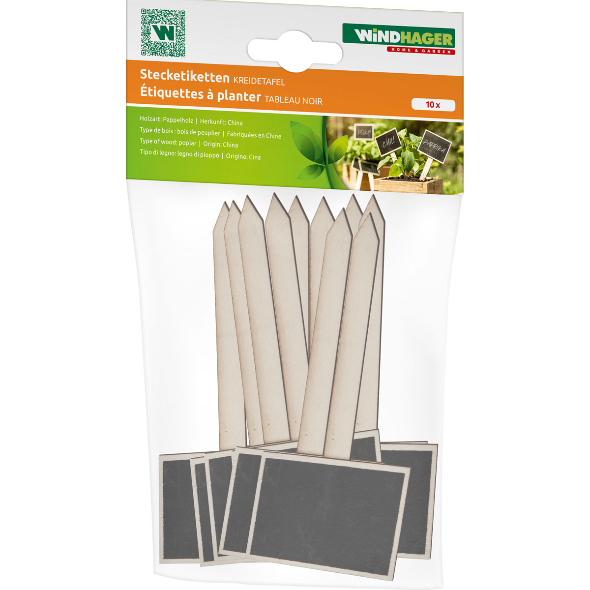 Windhager Stecketiketten Kreidetafel-Form 10 Stück Bild 1