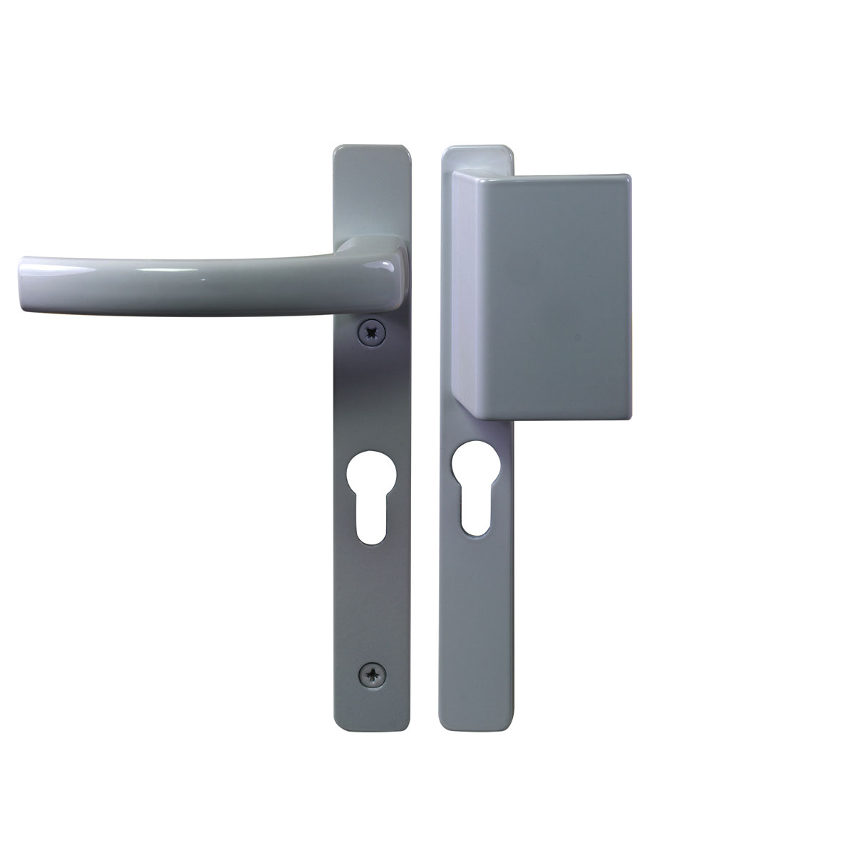 Durabil Drücker-Knauf-Griffgarnitur 8-72 mm TS 56mm ohne Hülse RAL 9006