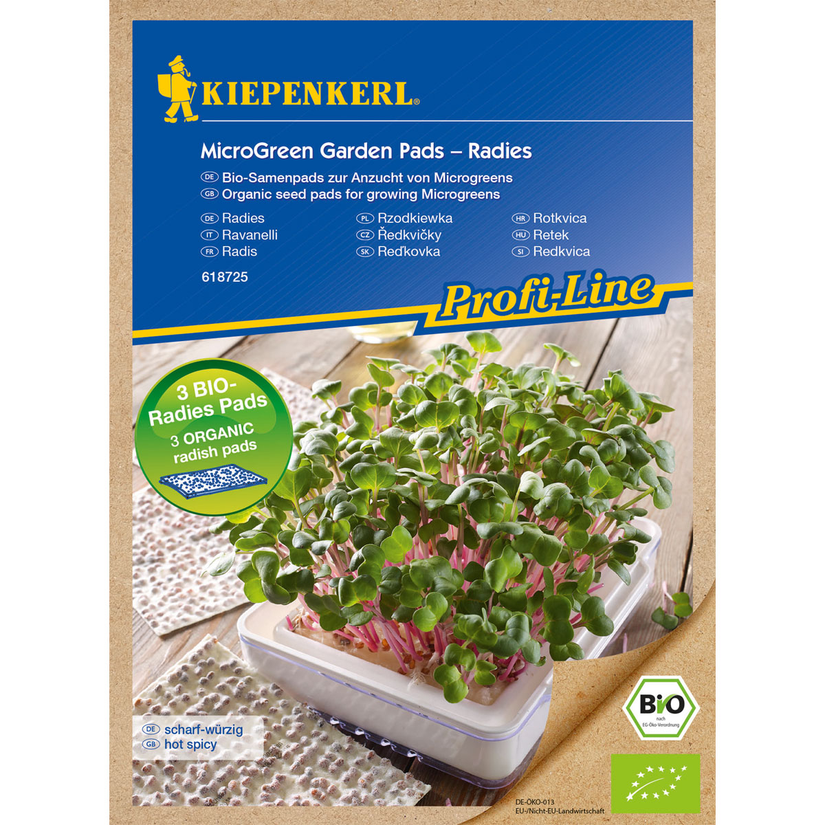 Kiepenkerl Nachfüllpads für Micro Green Garden BIO Radieschen