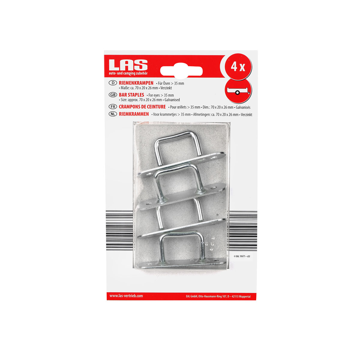 LAS 10671 Riemenkrampen 4- teilig  Bild 3