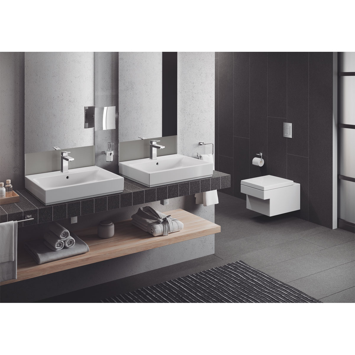 Grohe Handtuchring Essentials Cube silber 18,6 x 12,3 x 5,9 cm Bild 2