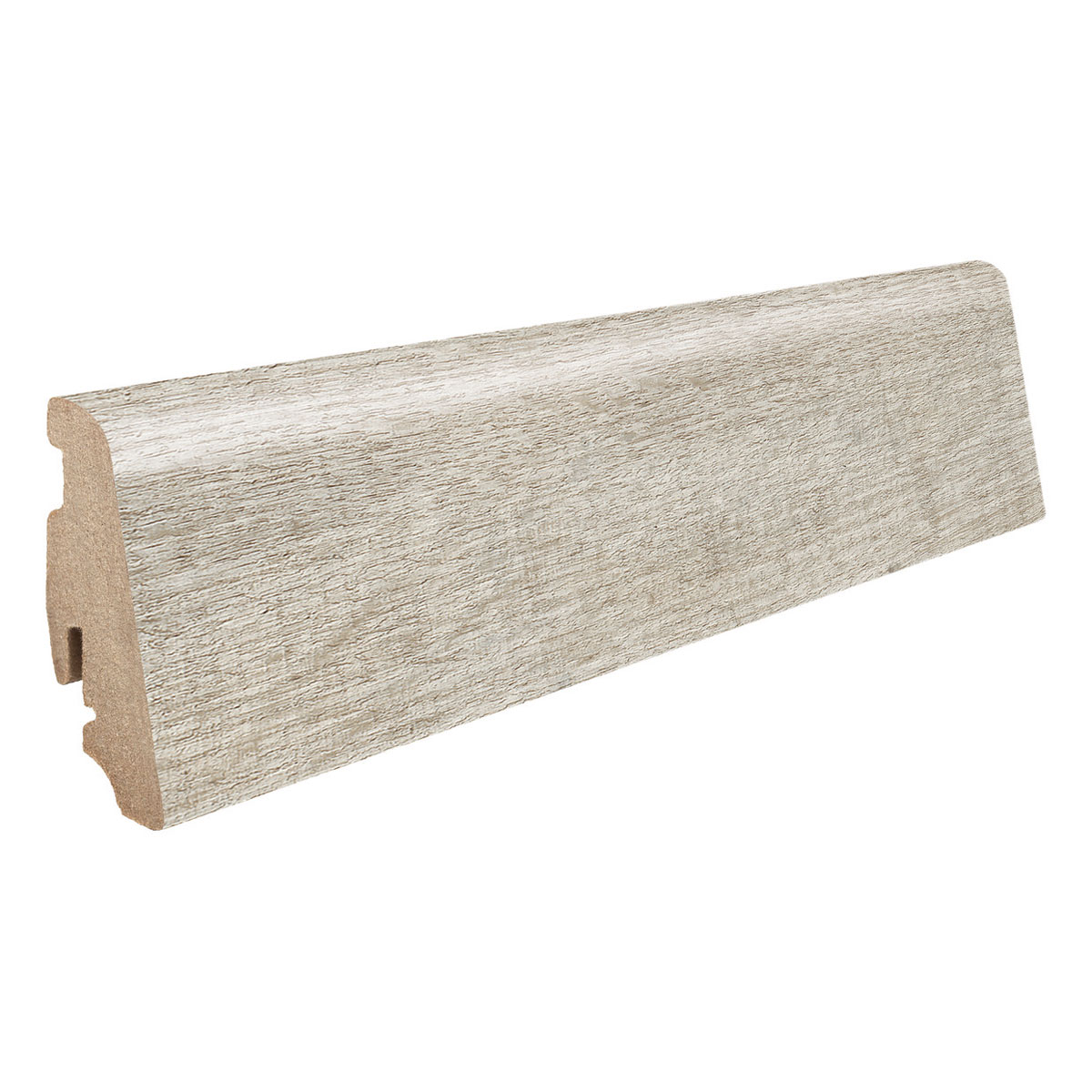 Living by Haro Sockelleiste Eiche Ferrara weiss wasserresistent foliert 19 x 58 x 2200 mm