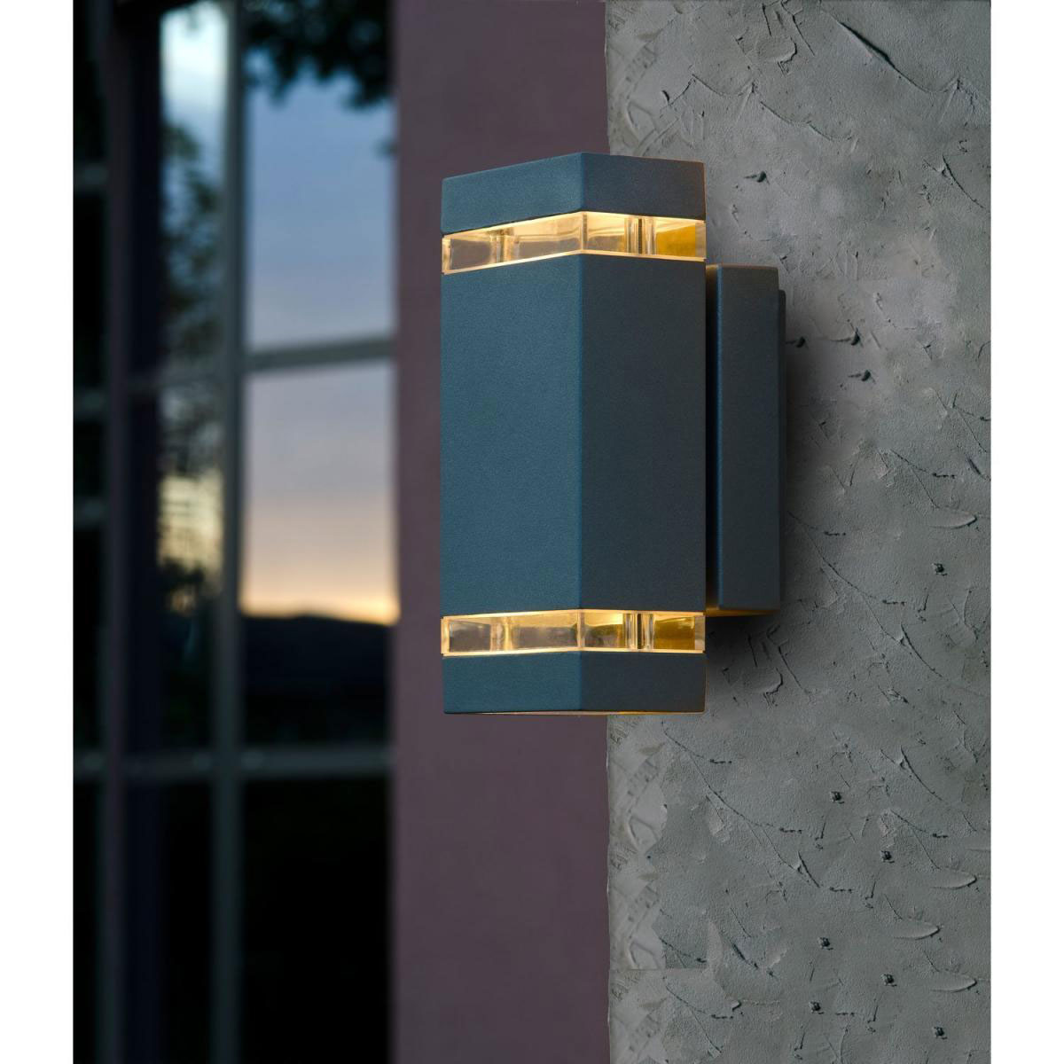 Focus mit Lutec quaderförmig up-and downlight LED-Außenwandleuchte | 227955