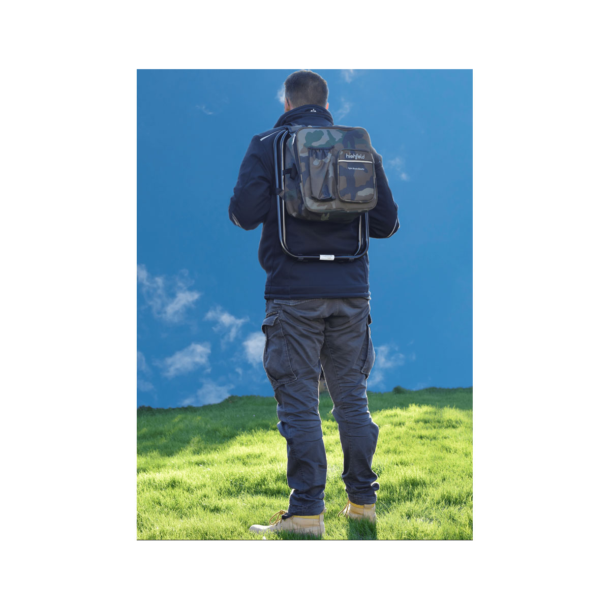 highfeld Camping Stuhl mit Rucksack & Kühlfach camouflage Bild 9